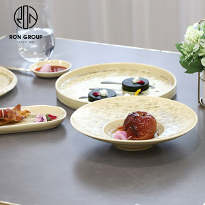 Vaisselle en porcelaine de qualité alimentaire minimaliste, 9,5/11,5 pouces, assiette ronde pour pâtes et nouilles, service de restauration pour la maison et les restaurants - Product Image 2