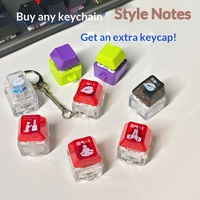 Porte-clés rechargeable anti-stress avec interrupteur de clavier mécanique, LED lumineuse, effet sonore et chargement USB-C