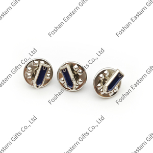 Épinglette d'officier maçonnique bleu or/argent Blue Lodge Junior Warden - Product Image 2