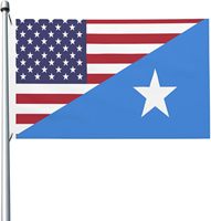 Expédition rapide, nouveau drapeau de la Somalie imprimé numériquement 3x5 pieds pour décorations extérieures