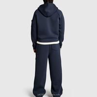 Ensemble de survêtement personnalisé pour homme, coupe oversize, en molleton épais, avec sweat à capuche zippé et pantalon de survêtement large, fabricant OEM ODM de streetwear