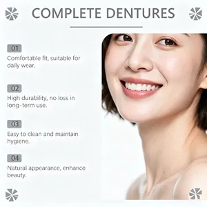Juego de Dentaduras Postizas Removibles Completas (Superior e Inferior), Portátiles, Simulación de Dientes Naturales, Sonrisa Natural para Adultos Mayores - Product Image 6