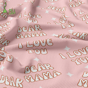 Tissu tricoté de polyester de tissu de balle imprimé par MAMAN CHER rose pour le vêtement - Product Image 5