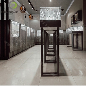 Agencement global de bijouterie de luxe, conception de kiosque à bijoux sur mesure, vitrine de magasin de détail, design de boutique de bijoux - Product Image 3