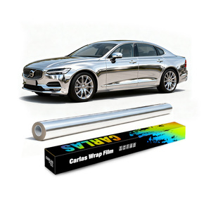 Phim vinyl mạ crôm bóng mượt Carlas, màu bạc, vàng bóng mạ crôm cho ô tô - Product Image 1
