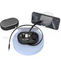Kit Adaptor Usb portabel 240W, kabel multifungsi Kit Adaptor Usb kabel pengisian dapat ditarik