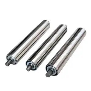 Assembly line unpowered drum, stainless steel support roller, galvanized support roller