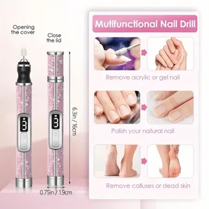 Cordless Electric <b>Nail</b> File <b>Set</b> 4 Adjustable Speeds for <b>Acrylic</b> <b>Nails</b> <b>Nail</b> Edge Shaping Polishing Grinding Dead Skin Removal Too - Product Image 6