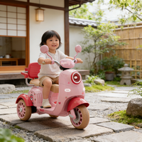 Moto électrique pour enfants, simulation de moto à deux places, jouet écologique à roulettes