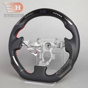 Convient pour <span class=keywords><strong>Nissan</strong></span> <span class=keywords><strong>GTR</strong></span> R35 Smart LED Carbon Fiber Steering Wheel Modification 6 O'clock Direction Change Leather - Product Image 1