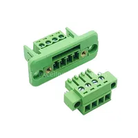5 ensembles de borniers traversants sans soudure de type enfichable 3,81 mm 2P/3P/4P/5P/6P/8P/10P/12P/16P, fixation par bride sur panneau, 8A 300V