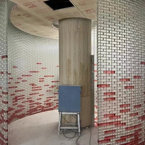 Gạch kính trong suốt hình chữ nhật, họa tiết cong, chất liệu LZX, dùng cho lối vào ngoài trời, phòng khách, phòng tắm, phòng tập thể dục, kích thước lớn - Product Image 6