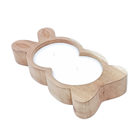 Velas Aromáticas de Madera con Forma de Conejo de Alta Calidad, Marca Privada, Cera de Soja y Coco, Decoración para el Hogar, Bodas y Fiestas, Vietnam
