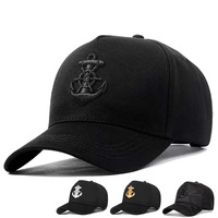 Casquette de baseball marine de haute qualité avec logo ancre en relief 3D, broderie en relief, casquette structurée style marin à fermeture snapback