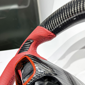 Volant en cuir personnalisé, accessoires de voiture pour Ford <span class=keywords><strong>Focus</strong></span> MK2 MK3 MK4 RS <span class=keywords><strong>ST</strong></span> Mondeo, vente flash, volant en fibre de carbone - Product Image 5