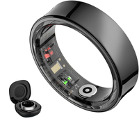 Anneau intelligent de suivi de la santé et de la forme physique, en acier, avec moniteur de fréquence cardiaque, pour hommes et femmes, batterie longue durée, moniteur de sommeil, Symbian, sans abonnement