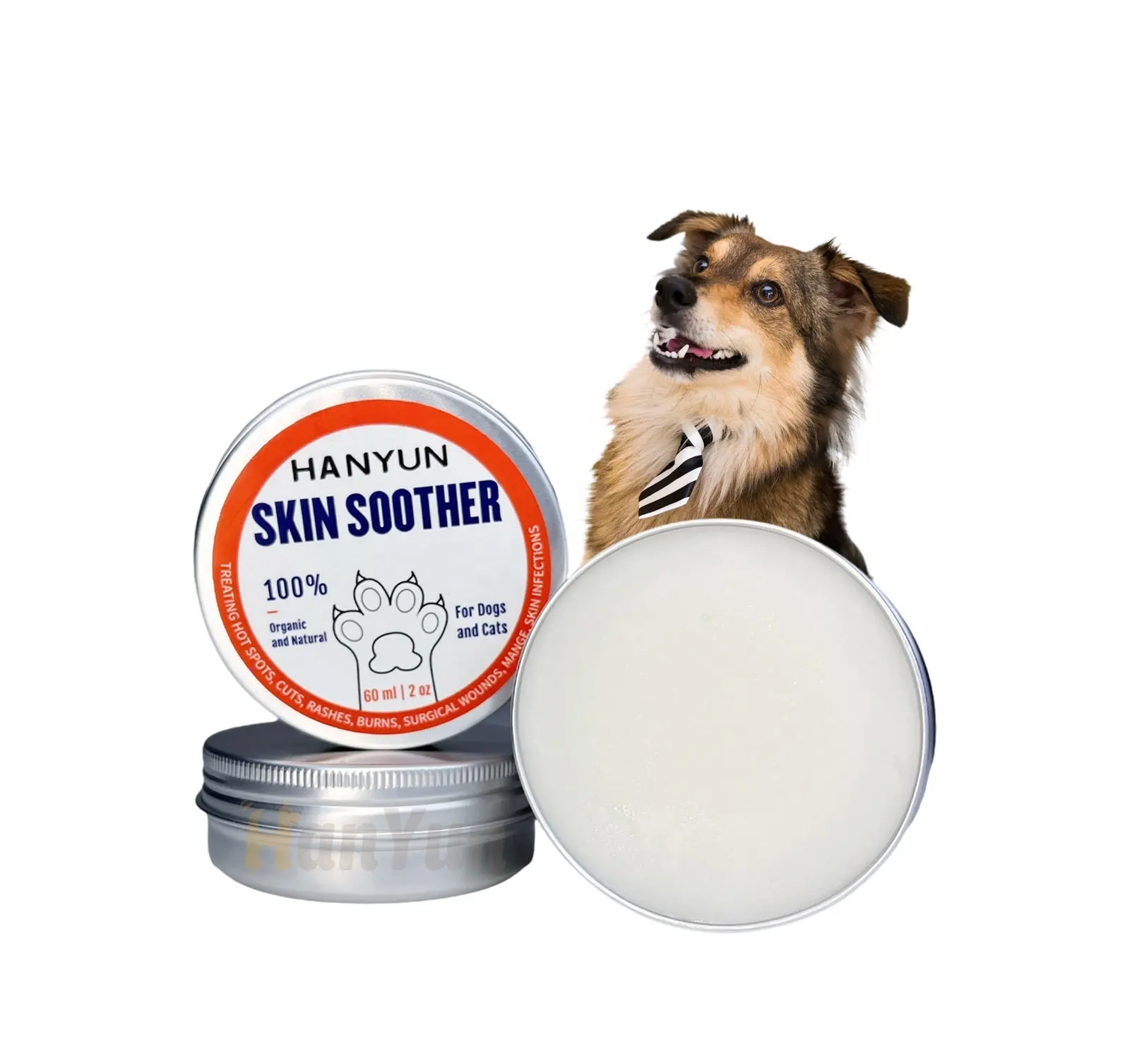 Hanyun Wholesale Natural Skin Soother balm Relief Allergy and Itch, Moisturize dry skin for Dogs with plant-based ingredients
