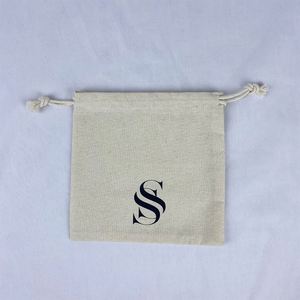 Customizable Organic Cotton <b>Drawstring</b> Bags Recyclable Biodegradable Eco-Friendly Storage <b>Pouch</b> for Dust Wholesale - Product Image 3