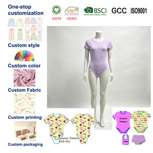 Body de Bebé Personalizado para Adultos, Mono <span class=keywords><strong>ABDL</strong></span> de <span class=keywords><strong>Manga</strong></span> Corta con Broches en la Entrepierna, Mono de Algodón y Elastano para Mujer - Product Image 1