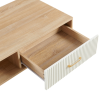 Table basse MQ 2026 en promotion avec pieds en bois massif, tiroir coulissant de rangement, facile à nettoyer, mobilier moderne pour salon