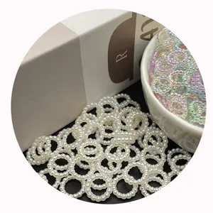 10mm DIY transparent AB Farbe Spacer Ring Acryl Perlen für Schmuck herstellung Armband Pearl Round Hollow Circle Perlen Zubehör