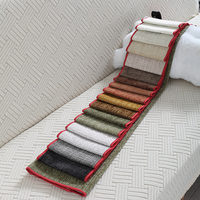 Tissu d'ameublement en chenille 100% polyester respirant, teint sur mesure, 390 GSM, pour canapé et textile d'ameublement