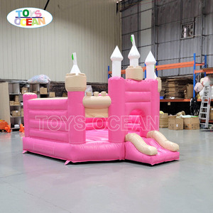 Château gonflable rose miniature pour enfants, idéal pour les jeux intérieurs et extérieurs, <span class=keywords><strong>location</strong></span> pour fêtes d'anniversaire - Product Image 3