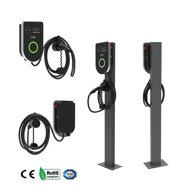 แท่นชาร์จรถยนต์ Ocpp Ev ติดผนังด้วย Rfid และ4G,แท่นชาร์จไฟฟ้าสำหรับรถยนต์ไฟฟ้าสาธารณะ Ac เชิงพาณิชย์รุ่น22kw Type 2