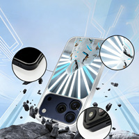 Coque de téléphone portable mignonne, coque de téléphone lumineuse, coque de téléphone qui s'allume, coque de téléphone clignotante, coque de téléphone à commande vocale active, coque de téléphone LED clignotante
