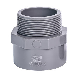 ข้อต่อท่อ UPVC แบบตรงเกลียวภายนอกมาตรฐานแห่งชาติ อุปกรณ์เชื่อมต่อเกลียวภายใน 32-50 มม. อุปกรณ์เสริมสำหรับท่อคอมโพสิต - Product Image 1