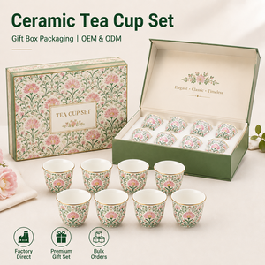 Tasse à thé en porcelaine personnalisée, style arabe moyen-oriental rétro, multicolore, petite tasse à expresso en céramique, tasse à café Cawa - Product Image 3