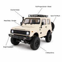 Voiture télécommandée 4x4 RC SUV vintage 2 portes tout-terrain avec barre de protection et snorkel, homologuée EN71 CE, modèle de loisir pour adultes