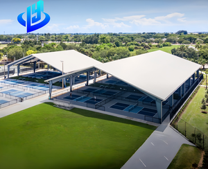 Construction d'usine préfabriquée en structure légère en acier au design moderne, garantie de plus de 5 ans, résistance au vent de plus de 121 mph pour le basketball - Product Image 1
