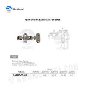 Hidea海洋ハードウェア海洋ボートハッチデッキロックHaspボートロッカーHasp - Product Image 6