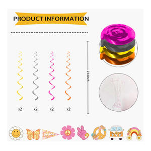 DAMAI Funky <span class=keywords><strong>Hippie</strong></span> fête d'anniversaire bannière suspendue papier joyeux anniversaire décoration drapeau lettre bannière pour fournitures de fête - Product Image 3