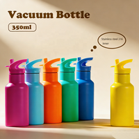 Termo Infantil Personalizado con Logotipo, 350 ml, 12 oz, de Acero Inoxidable, con Asa y Tapa