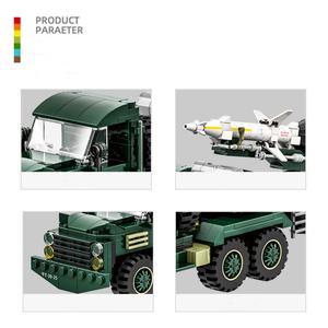 Modelo Educativo de Vehículo de Transporte de Misiles Antiaéreos de la Serie Militar OEM, Juguete de Bloques de Construcción de Plástico ABS - Product Image 3