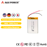 Produsen OEM AS483450 Baterai Lithium Polymer 3.7V 850mAh untuk Peralatan Perlindungan Lingkungan