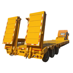 Remolque de Plataforma Baja de 3 Ejes y 50 Toneladas, 12 Ruedas, Acero de Alta Resistencia, Fabricado en China - Product Image 1
