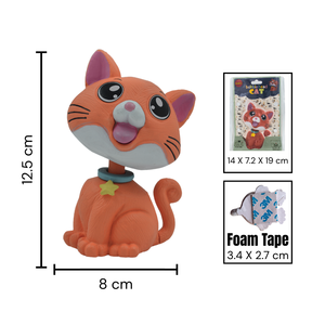 Orange Cat Bobblehead Dashboard Figurine Cute Animal Car Dashboard Decoration Resin <b>Toy</b> for Office <b>Desk</b> Home Decor Gift - Product Image 2
