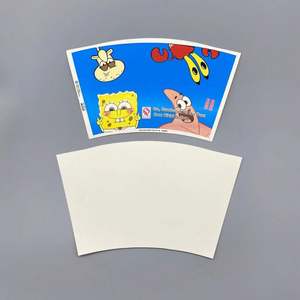 Material en bruto para vasos de papel desechables con impresión, tipo abanico, para vasos de café, precio mayorista - Product Image 1