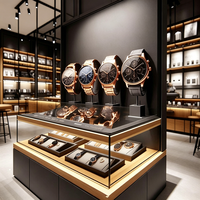 Vitrine d'horloge rétroéclairée pour montage mural | Vitrines personnalisées pour boutiques de montres haut de gamme