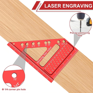 Imbot alüminyum alaşım 3D dik açı donanım cetvel endüstriyel sınıf hassas ahşap çalışma ölçüm el aletleri - Product Image 4