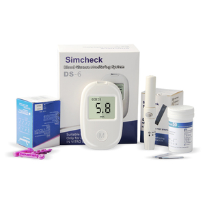 Simcheck DS-6 Home Use Portable Blood Glucose Meter Monitor Rapid Medical Diagnostic Blood Sugar Meter 25 Pcs Test Strip