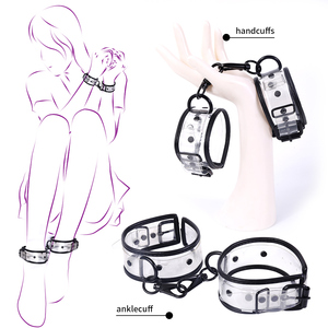 ที่รัดข้อเท้า <span class=keywords><strong>PVC</strong></span> ใสสไตล์ใหม่,อุปกรณ์เสริมสายรัดพันธนาการแบบโรลเพลย์สำหรับคู่รัก - Product Image 1