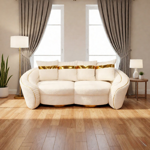 Set di Divani in Pelle Moderni con <span class=keywords><strong>Schienale</strong></span> Trapuntato e Gambe in Metallo, <span class=keywords><strong>Divano</strong></span> <span class=keywords><strong>Angolare</strong></span> Ecologico per Soggiorno, Hotel, Appartamento, Ufficio - Product Image 6