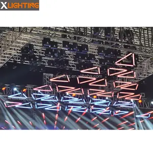 Çin yüksek kaliteli dj kulübü sahne aydınlatma led üçgen floresan lamba renkli kinetik ışık yayan tüp