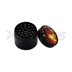 Accesorios para Fumar, Triturador de Tabaco Personalizado Premium, Color Negro Zinc, Dientes Afilados de Acero, Molinillo de Hierbas Portátil para Fumar - Product Image 1