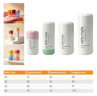 Bouteille de déodorant roll-on en forme de cylindre personnalisée PP 15ml30ml50ml, flacons cosmétiques en plastique vides avec impression UV, emballage de beauté