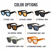 Lunettes de soleil Mellume OEM personnalisées de luxe, en acétate polarisé, surdimensionnées, faites à la main, rectangulaires, épaisses, carrées, en acétate personnalisé